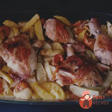 Маринована в сметані курка в духовці