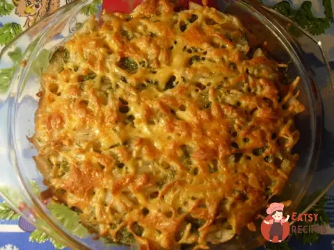 Макаронна запіканка з яловичим фаршем