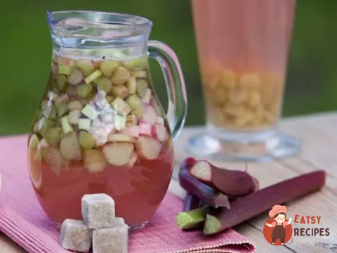 Компот з ревеню та яблук на сахарині