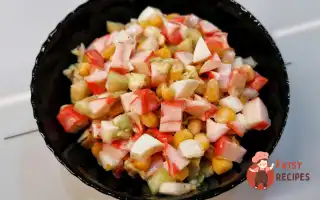 Крабовий Салат З Кукурудзою Та Яйцем