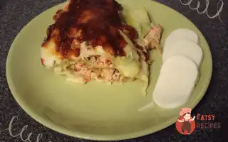 Каннеллоні З Начинкою З Курки Та Перцю, З Кабачком Та Помідорами