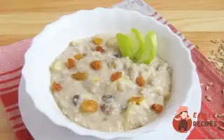 Вівсяна Каша Яблучна З Родзинками В Мультиварці