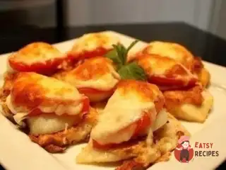 Риба, запечена під овочами та сиром