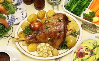 Смажена Бараняча Нога З Овочами