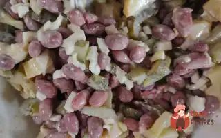 Салат З Квасолею, Солоним Огірком, Яйцем Та Картоплею