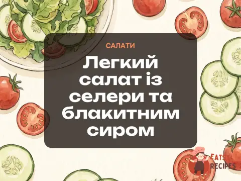 Легкий салат із селери та блакитним сиром