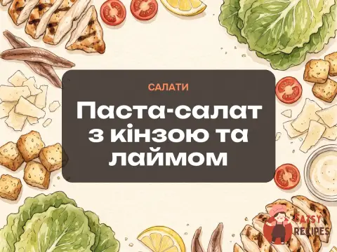 Паста-салат з кінзою та лаймом