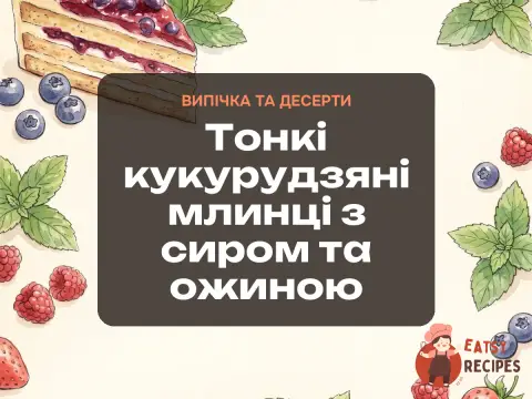 Тонкі кукурудзяні млинці з сиром та ожиною