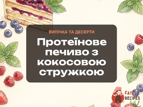 Протеїнове печиво з кокосовою стружкою