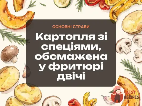Картопля зі спеціями, обсмажена у фритюрі двічі