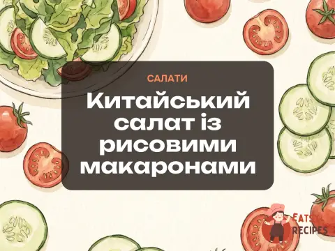 Китайський салат із рисовими макаронами