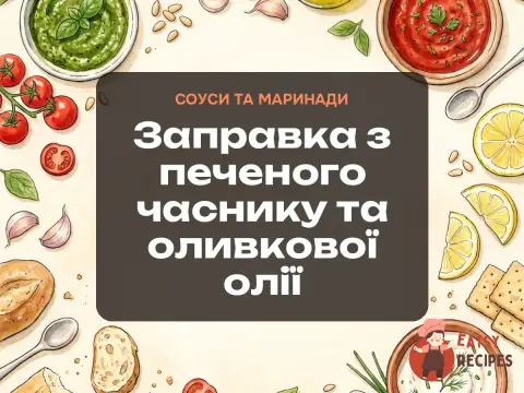 Заправка з печеного часнику та оливкової олії