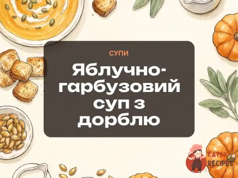 Яблучно-гарбузовий суп з дорблю