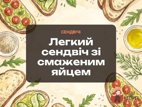 Легкий сендвіч зі смаженим яйцем