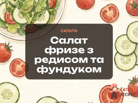 Салат фризе з редисом та фундуком