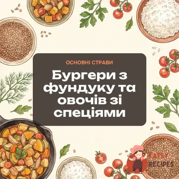 Бургери з фундуку та овочів зі спеціями