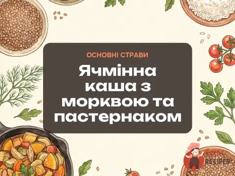 Ячмінна каша з морквою та пастернаком