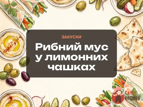 Рибний мус у лимонних чашках