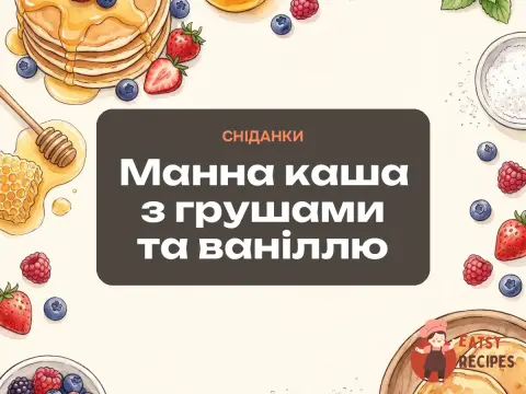 Манна каша з грушами та ваніллю