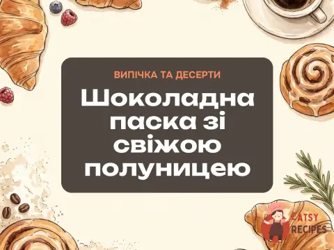 Шоколадна паска зі свіжою полуницею