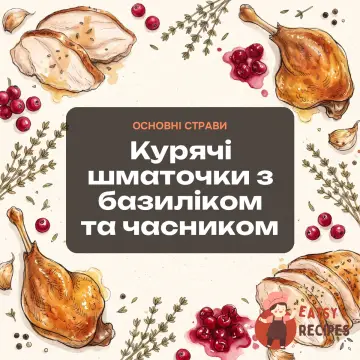 Курячі шматочки з базиліком та часником