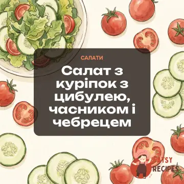 Салат з куріпок з цибулею, часником і чебрецем