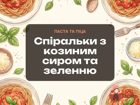 Спіральки з козиним сиром та зеленню