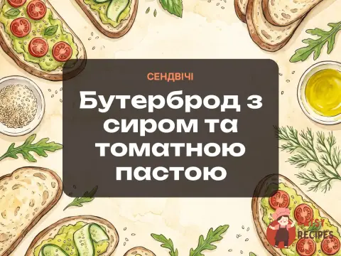 Бутерброд з сиром та томатною пастою