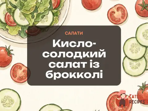 Кисло-солодкий салат із брокколі
