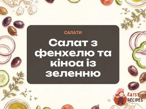 Салат з фенхелю та кіноа із зеленню