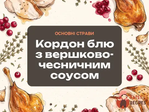 Кордон блю з вершково-чесничним соусом
