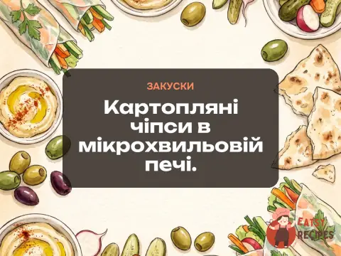 Картопляні чіпси в мікрохвильовій печі.