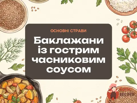 Баклажани із гострим часниковим соусом