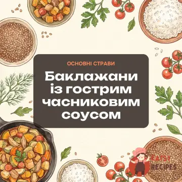 Баклажани із гострим часниковим соусом