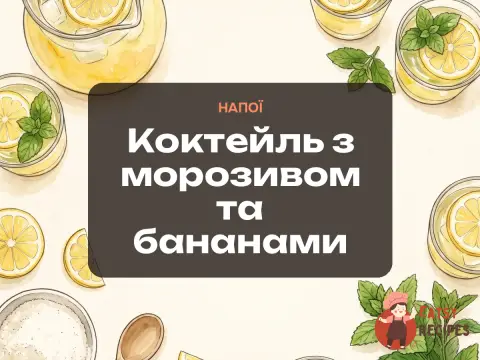 Коктейль з морозивом та бананами