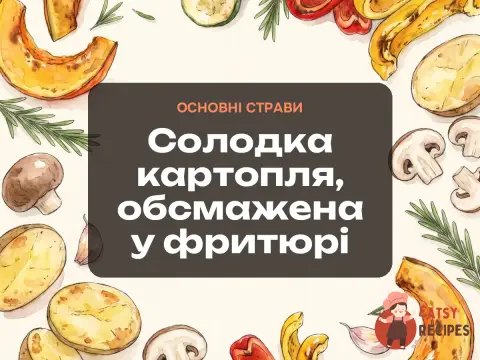 Солодка картопля, обсмажена у фритюрі