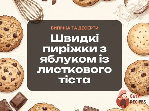 Швидкі пиріжки з яблуком із листкового тіста