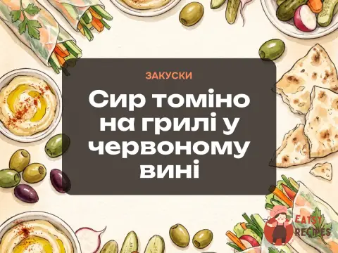 Сир томіно на грилі у червоному вині