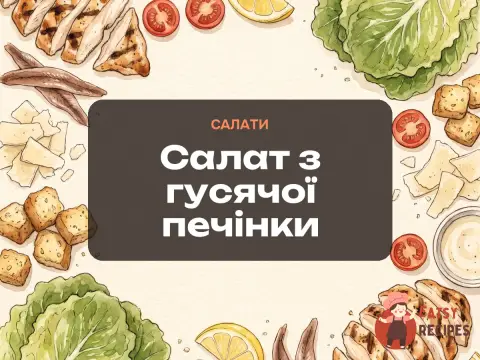 Салат з гусячої печінки