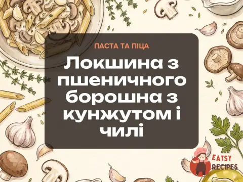 Локшина з пшеничного борошна з кунжутом і чилі