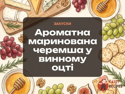 Ароматна маринована черемша у винному оцті