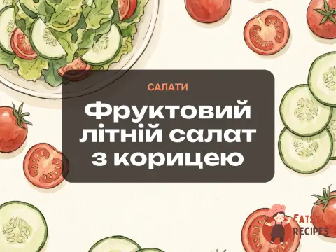 Фруктовий літній салат з корицею