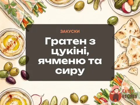 Гратен з цукіні, ячменю та сиру