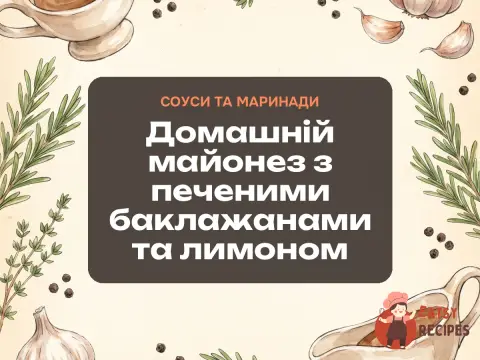 Домашній майонез з печеними баклажанами та лимоном