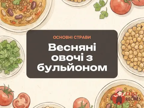 Весняні овочі з бульйоном