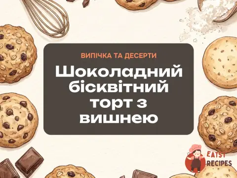 Шоколадний бісквітний торт з вишнею