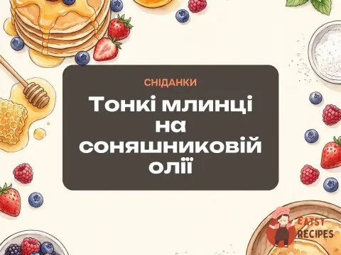 Тонкі млинці на соняшниковій олії
