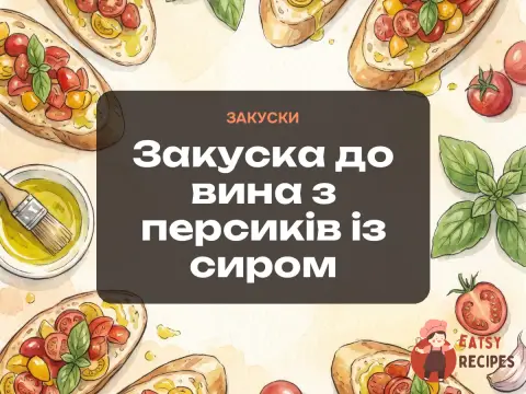 Закуска до вина з персиків із сиром