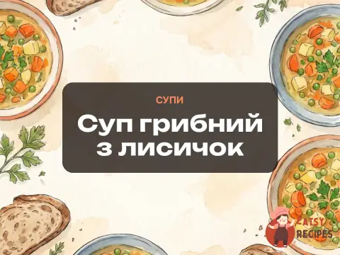 Суп грибний з лисичок