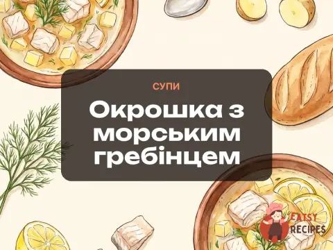 Окрошка з морським гребінцем